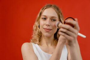 How To Apply Powder Blush Over Liquid Foundation